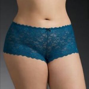 TORRID BLUE LACE CHEEKY PANTY